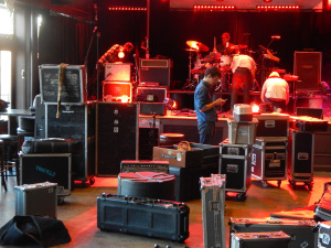 Pre-show stage set up (photo credit: DARREN TRACY)